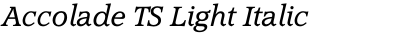 Accolade TS Light Italic